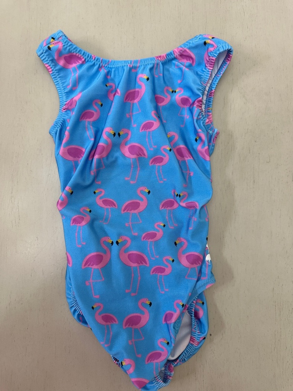 Foxy’s Leotard with Pink Flamingo Print Gymnastics Leotard - like new